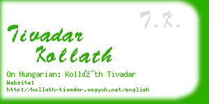 tivadar kollath business card